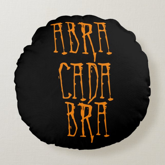 Abracadabra Rundpilz Rundes Kissen (Vorderseite)