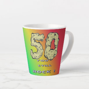 Abraham 50-Jährige Rainbow Latte Tasse