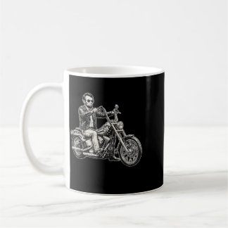 Abraham Abe Lincoln Motorrad Amerikanischer Biker Kaffeetasse