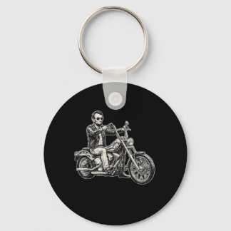 Abraham Abe Lincoln Motorrad Amerikanischer Biker Schlüsselanhänger
