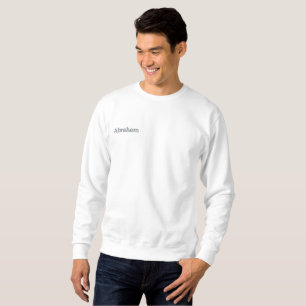 Abraham bestickte Männer Name, Besticktes Sweatshirt