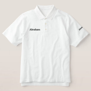 Abraham bestickte Männer Name, Work Polo Shirt