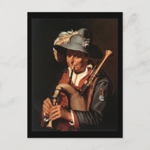 Abraham Bloemaert Der Bagpiper Postkarte