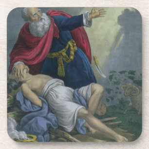 Abraham, der herauf seinen Sohn Isaac, von einem Getränkeuntersetzer