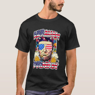 Abraham Drinkin 4. Juli Shirt Abe Lincoln Männer