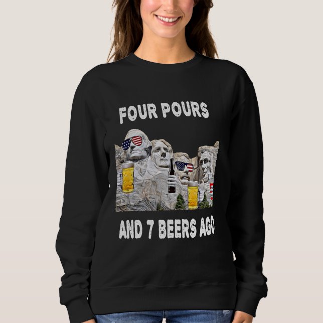 Abraham Drinkin Tshirt Mount Rushmore Funny 4. (Vorderseite)