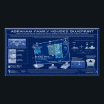 Abraham Houses Blueprint Poster<br><div class="desc">Abraham Houses Blueprint</div>