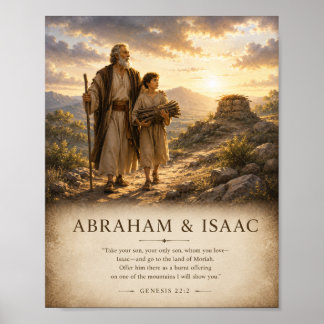 Abraham & Isaak Bibelposter Poster