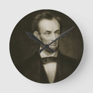 Abraham Lincoln, 16th President of the United Stat Runde Wanduhr