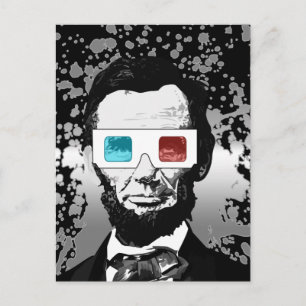 Abraham Lincoln - 3D Postkarte