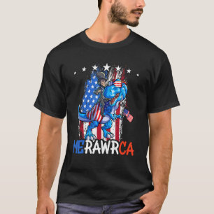 Abraham Lincoln 4. Juli Dino Boys Men American T-Shirt