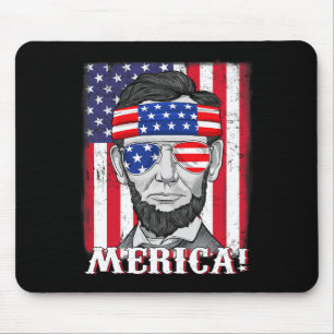 Abraham Lincoln 4. Juli Merica American Flag B Mousepad