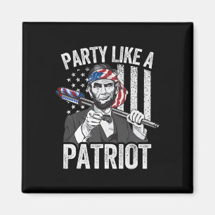 Abraham Lincoln 4. Juli-Shirt Männer Amerikanisch Magnet