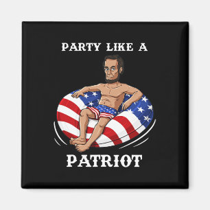 Abraham Lincoln 4. Juli USA Patriot Fun Magnet