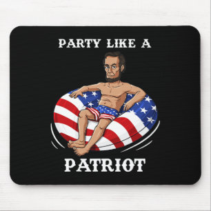Abraham Lincoln 4. Juli USA Patriot Fun Mousepad