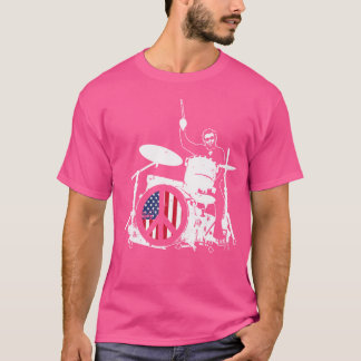 Abraham Lincoln American Flag Trommler T-Shirt