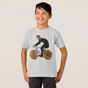 Abraham Lincoln auf einem Fahrrad mit Penny-Räder T-Shirt