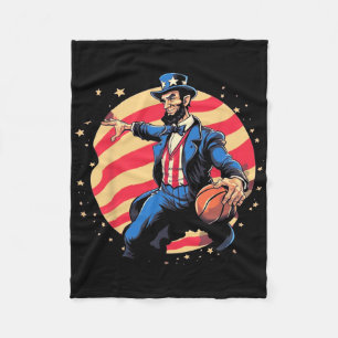 Abraham Lincoln Basketball Fans und Spieler Fleecedecke