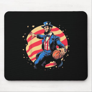 Abraham Lincoln Basketball Fans und Spieler Mousepad