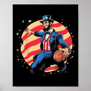 Abraham Lincoln Basketball Fans und Spieler Poster