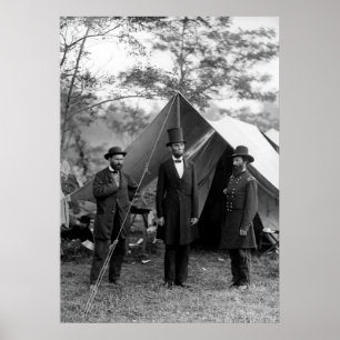ABRAHAM LINCOLN bei ANTIETAM BATTLEFIELD 1862 Poster
