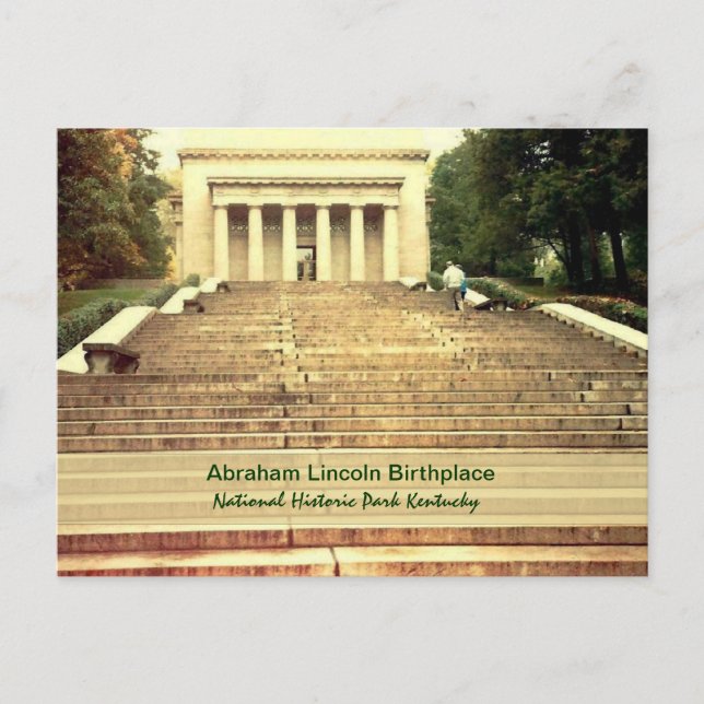 Abraham Lincoln Birthplace Postcard Postkarte (Vorderseite)