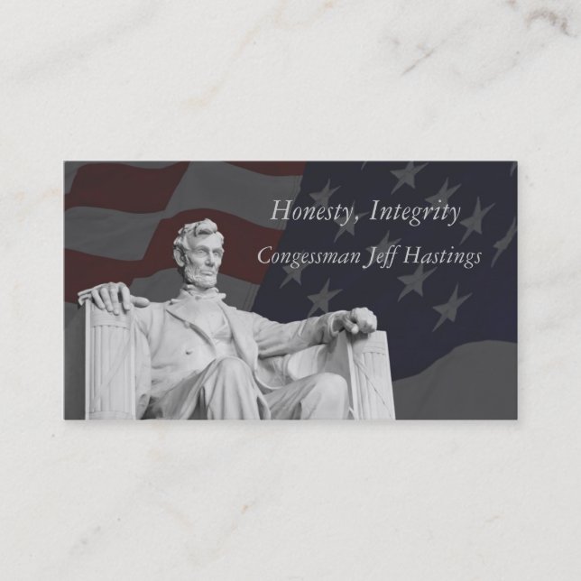 Abraham Lincoln Business Card Visitenkarte (Vorderseite)