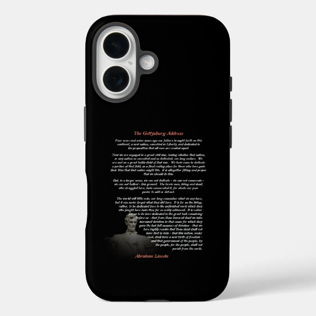 Abraham Lincoln - Die Rede von Gettysburg iPhone 16 Hülle (Rückseite)