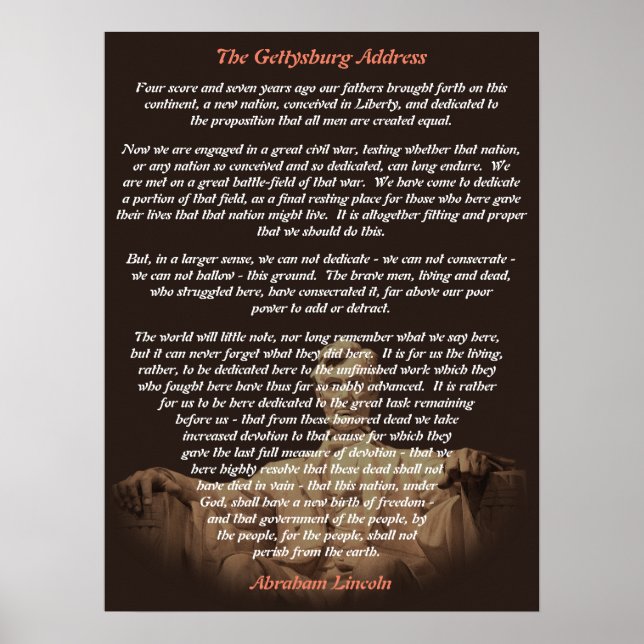 Abraham Lincoln - Die Rede von Gettysburg Poster (Vorne)