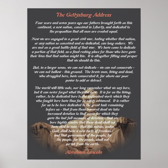 Abraham Lincoln - Die Rede von Gettysburg Poster (Vorne)