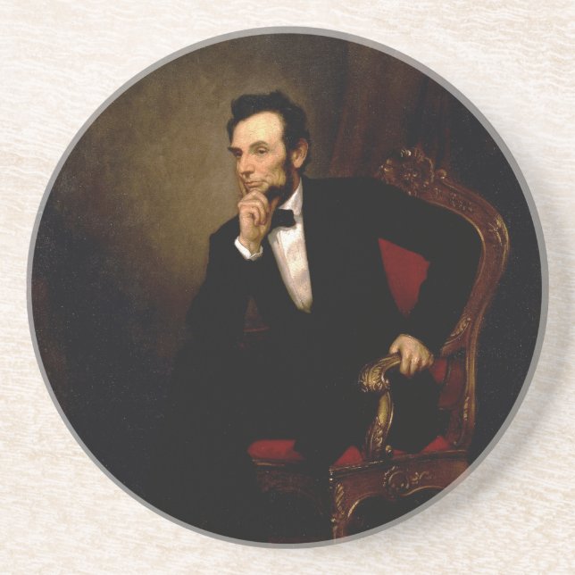 Abraham Lincoln durch George Peter Alexander Healy Getränkeuntersetzer (Vorne)