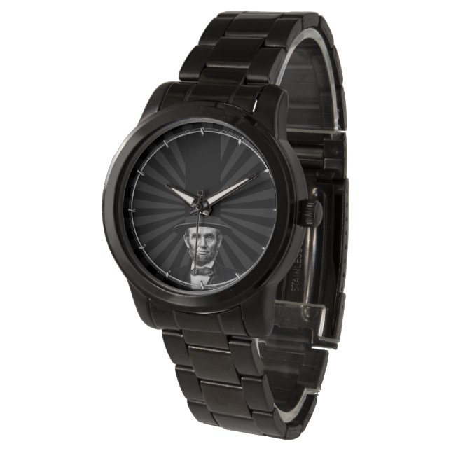 Abraham Lincoln Erklärung zur Präsidentschaftswahl Armbanduhr (Schrägansicht)