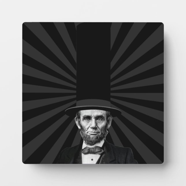 Abraham Lincoln Erklärung zur Präsidentschaftswahl Fotoplatte (Vorderseite)