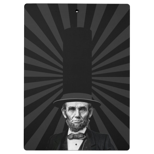 Abraham Lincoln Erklärung zur Präsidentschaftswahl Klemmbrett (Rückseite)