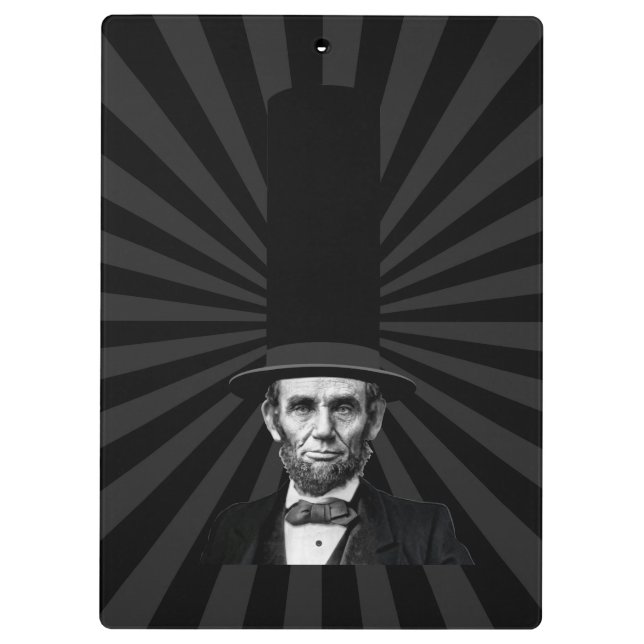 Abraham Lincoln Erklärung zur Präsidentschaftswahl Klemmbrett (Rückseite)
