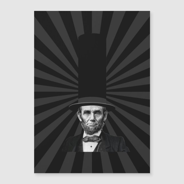 Abraham Lincoln Erklärung zur Präsidentschaftswahl Magnetkarte (Vorderseite)