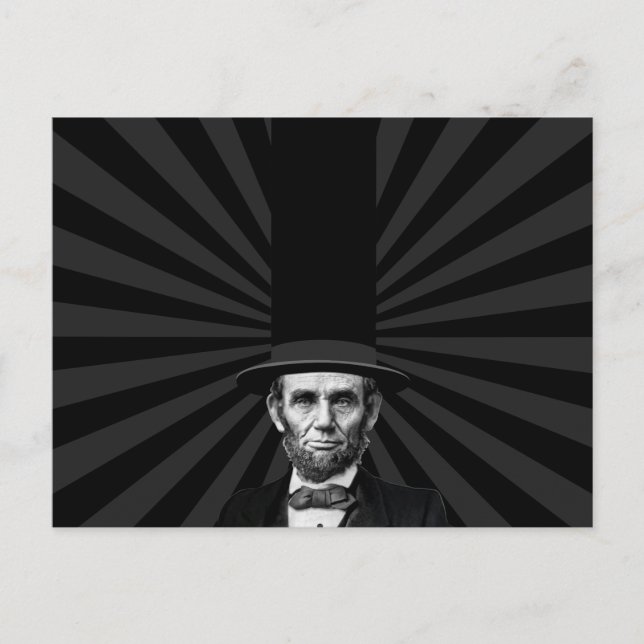 Abraham Lincoln Erklärung zur Präsidentschaftswahl Postkarte (Vorderseite)