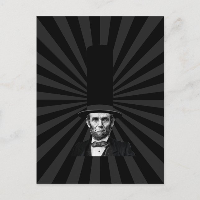 Abraham Lincoln Erklärung zur Präsidentschaftswahl Postkarte (Vorderseite)