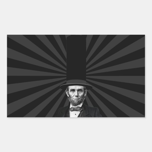 Abraham Lincoln Erklärung zur Präsidentschaftswahl Rechteckiger Aufkleber (Vorderseite)
