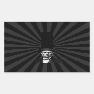 Abraham Lincoln Erklärung zur Präsidentschaftswahl Rechteckiger Aufkleber