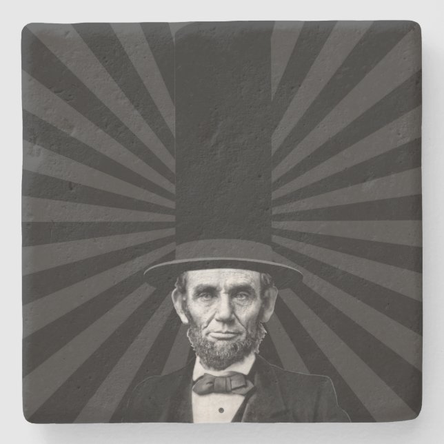 Abraham Lincoln Erklärung zur Präsidentschaftswahl Steinuntersetzer (Vorderseite)