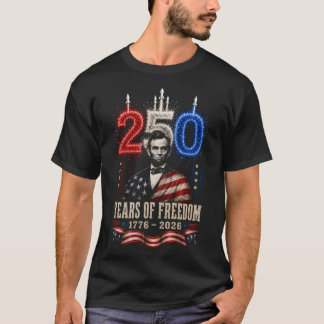 Abraham Lincoln Feuerwerk USA-Jubiläums-Shirt T-Shirt