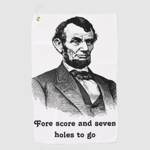 Abraham Lincoln Fore Score Golfhandtuch