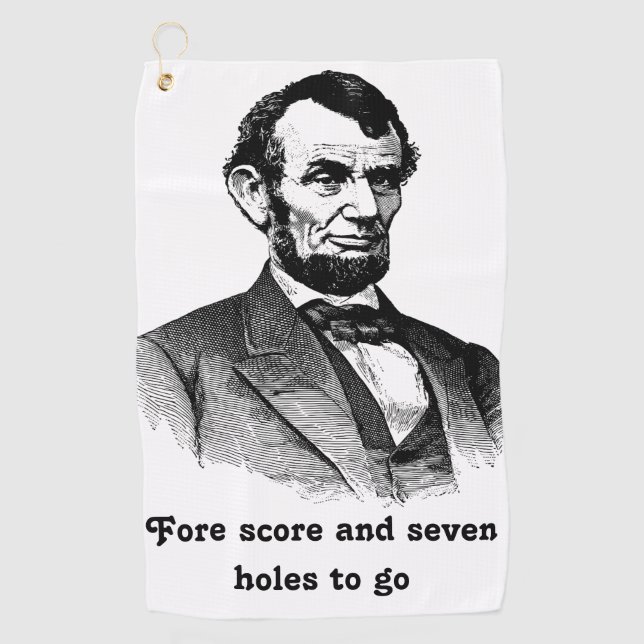Abraham Lincoln Fore Score Golfhandtuch (Vorderseite)