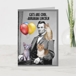 ABRAHAM LINCOLN GEBURTSTAG KATZKARTE DANKESKARTE