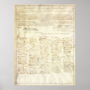 Abraham Lincoln Genehmigung Unterschrift 13. Änder Poster
