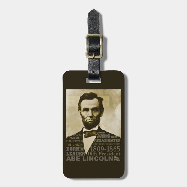 Abraham Lincoln Gepäckanhänger (Vorderseite vertikal)