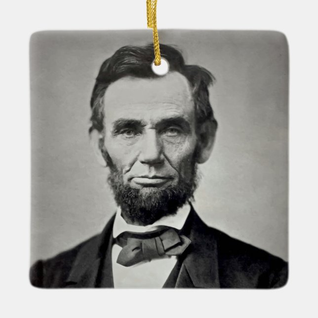 Abraham Lincoln Gettysburg Portrait Keramikornament (Vorderseite)