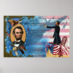 Abraham Lincoln Giving Gettysburg Rede Poster