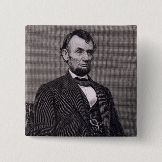 Abraham Lincoln, graviert von einer Fotografie Button (Vorderseite)